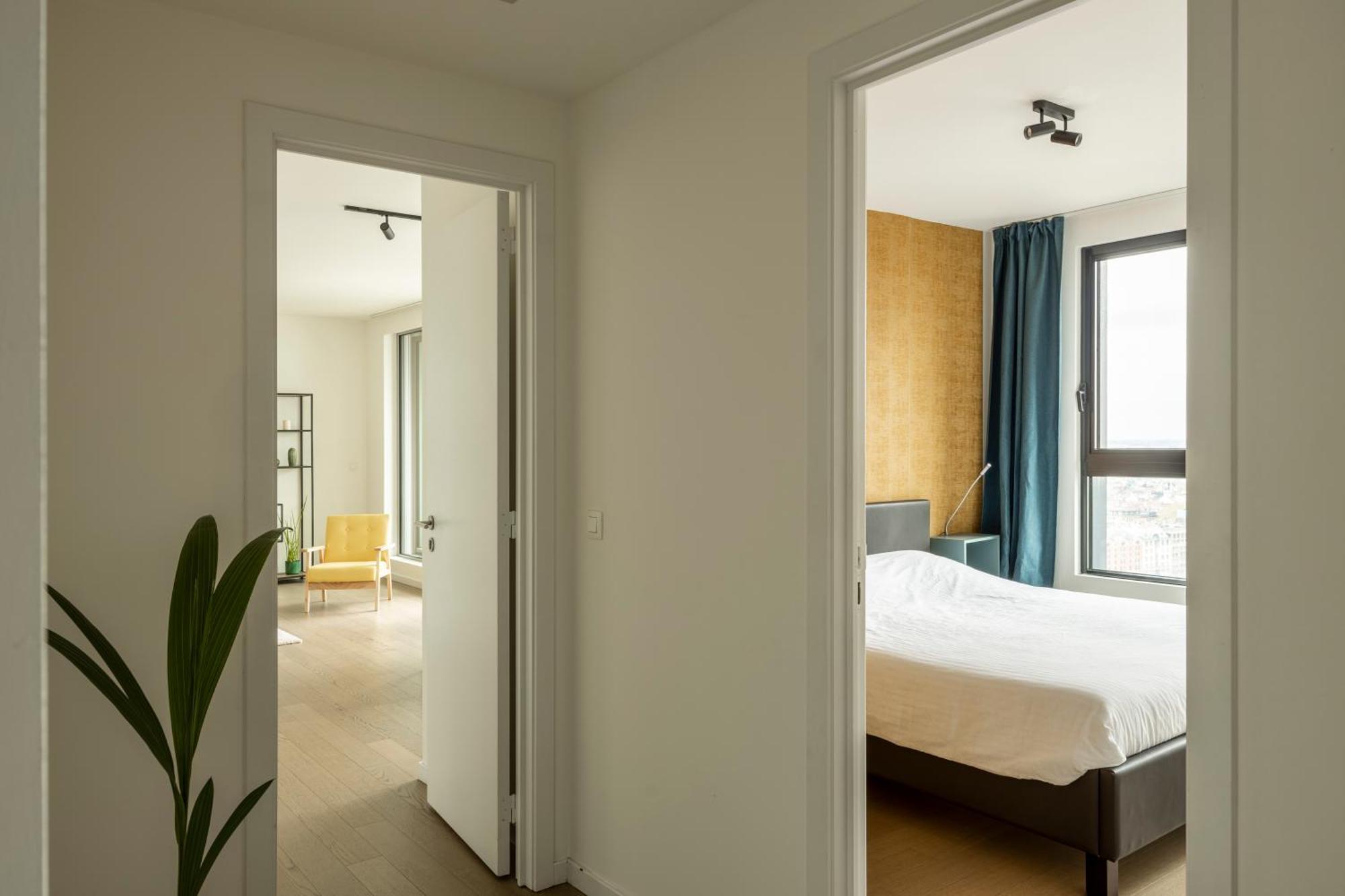 Uniek Appartement - Mooiste En Hoogste Uitzicht Op Antwerpen! - Incl Gratis Parking Экстерьер фото